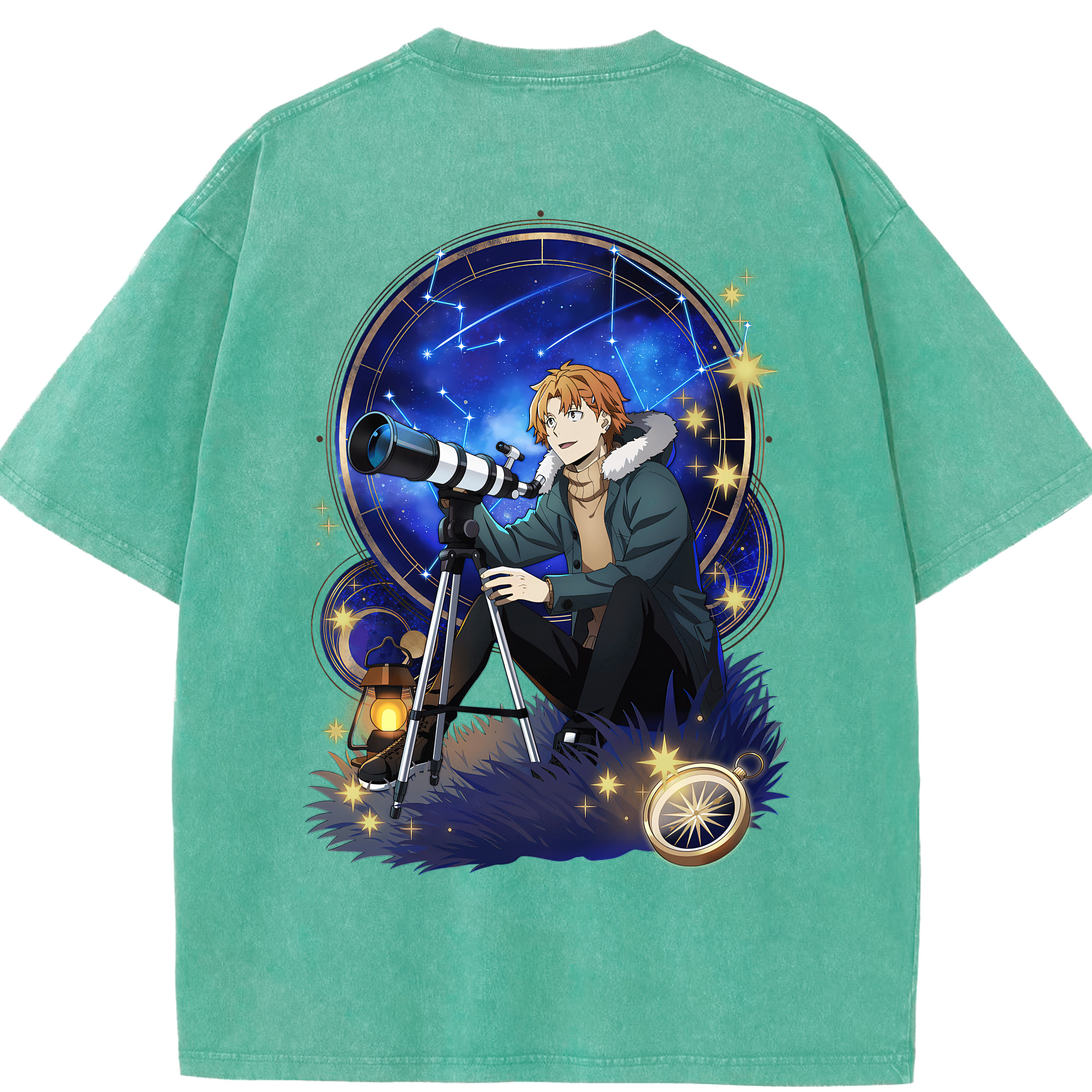 （画像用） 文豪ストレイドッグス Bungo Stray Dogs 綿100% ヴィンテージ風 半袖Tシャツ（背面プリント）
